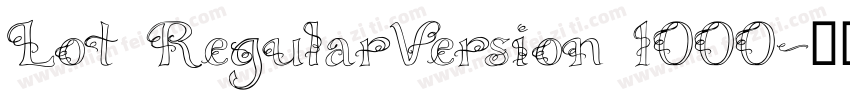 Lot RegularVersion 1000字体转换